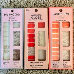 Dashing Diva GLOSS gel nail strips - set of 3 - NEW